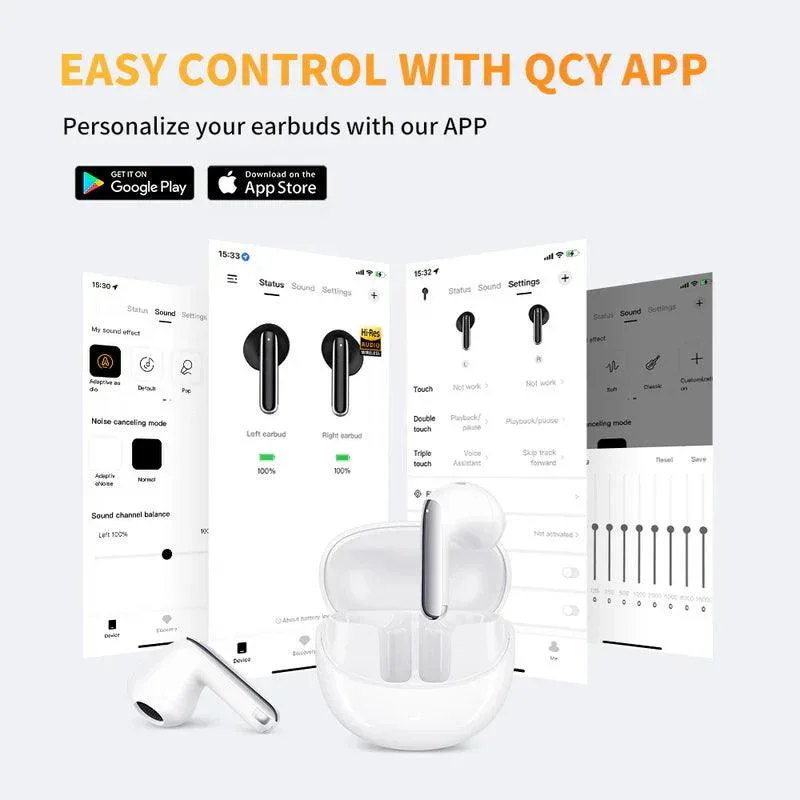 QCY AilyBuds Pro+ True Wireless Earbuds, Adaptive ANC, Hi-Res Audio - Image 8