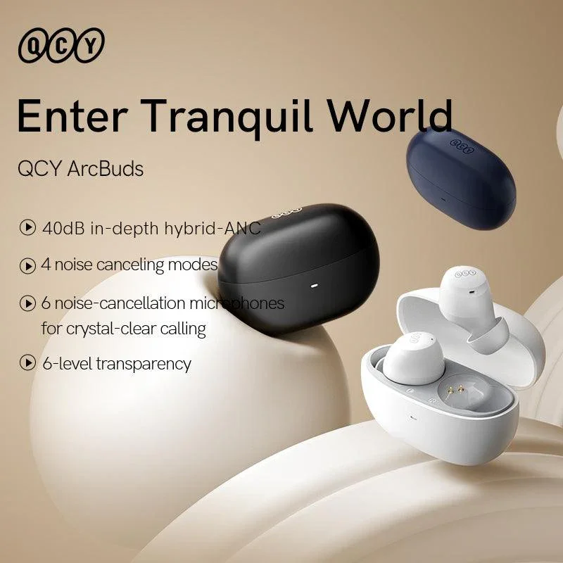 QCY ArcBuds True Wireless Earbuds, 40dB Hybrid ANC, 32H Playtime - Image 5